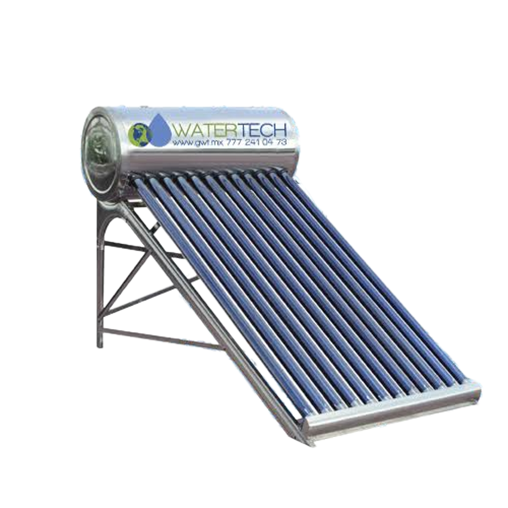 Calentador Solar Baja Presión. 3 a 4 Duchas al día, 12 Tubos