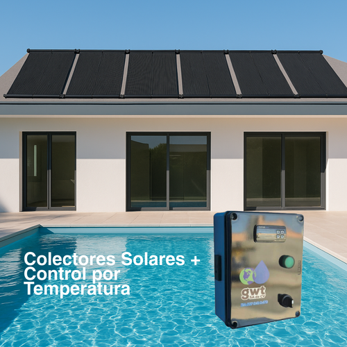 Calefacción Solar para Piscina ≤ 35 m³ | 8 Colectores + Control SunTech