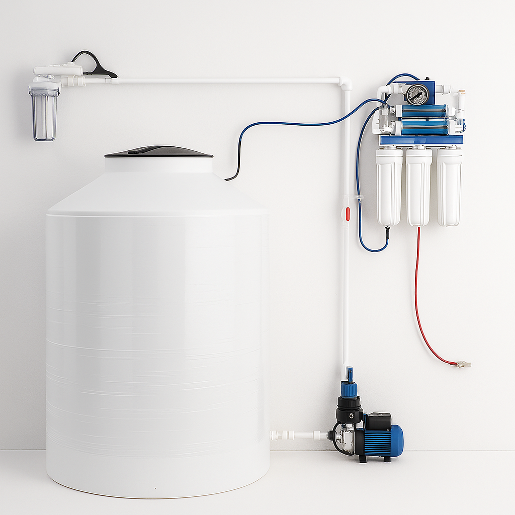 Sistema TechPure Vending RO-400 diseñado para ofrecer agua purificada de la más alta calidad con tecnología de ósmosis inversa en 8 etapas