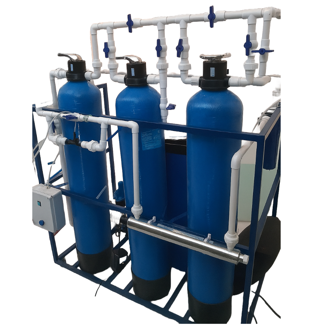 Sistema TechPure Softener de purificación y venta automática de agua, equipado con suavizador para zonas con agua dura.